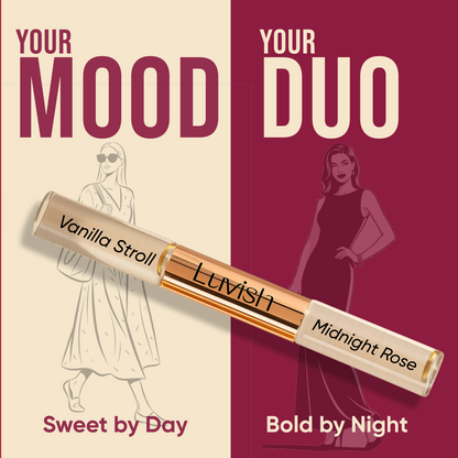 Rose & Cream Dual Perfume (Vanilla Stroll + Midnight Rose)