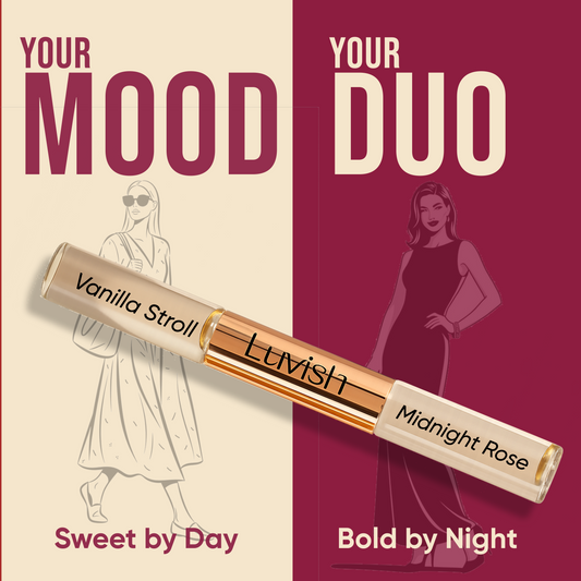 Rose & Cream Dual Perfume (Vanilla Stroll + Midnight Rose)